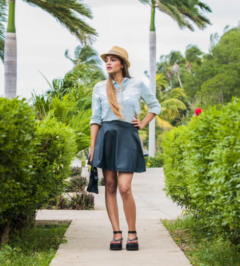 Flatforms, Denim and Leather