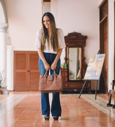 High Waisted Flared Jeans