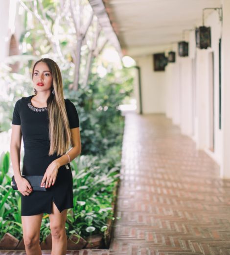 Little Black Dress with Statement Necklace